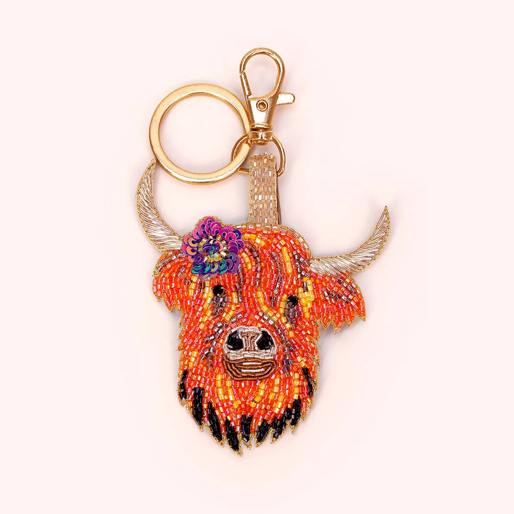 Beaded Keyrings - Highland Cow: Highland Cow
