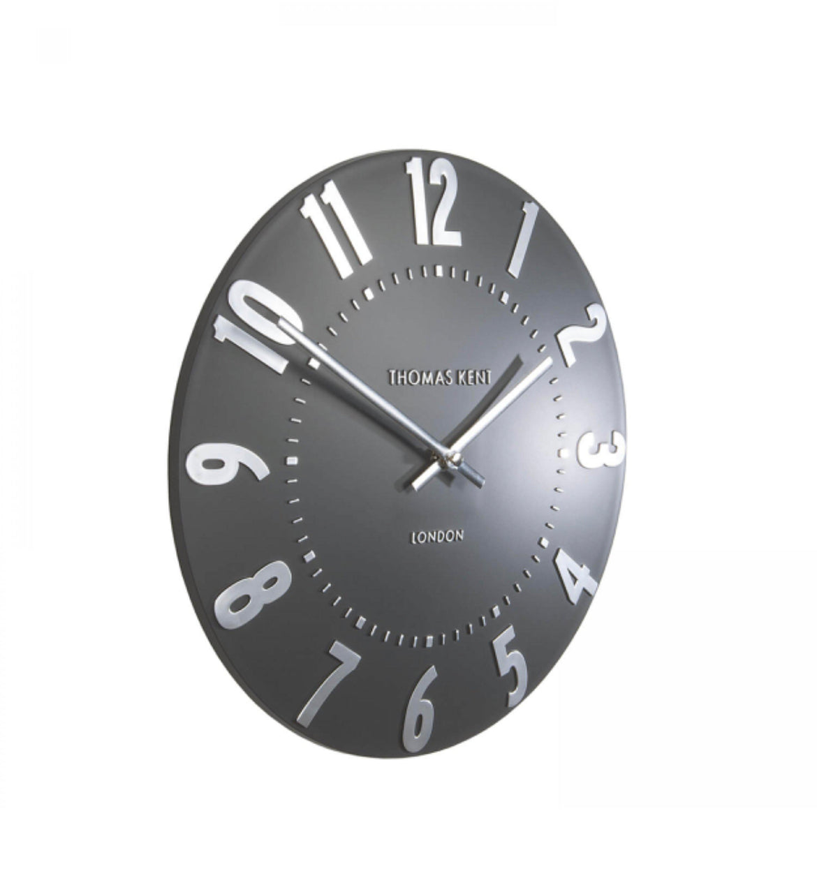 Mulberry Wall Clock Graphite Silver 20”