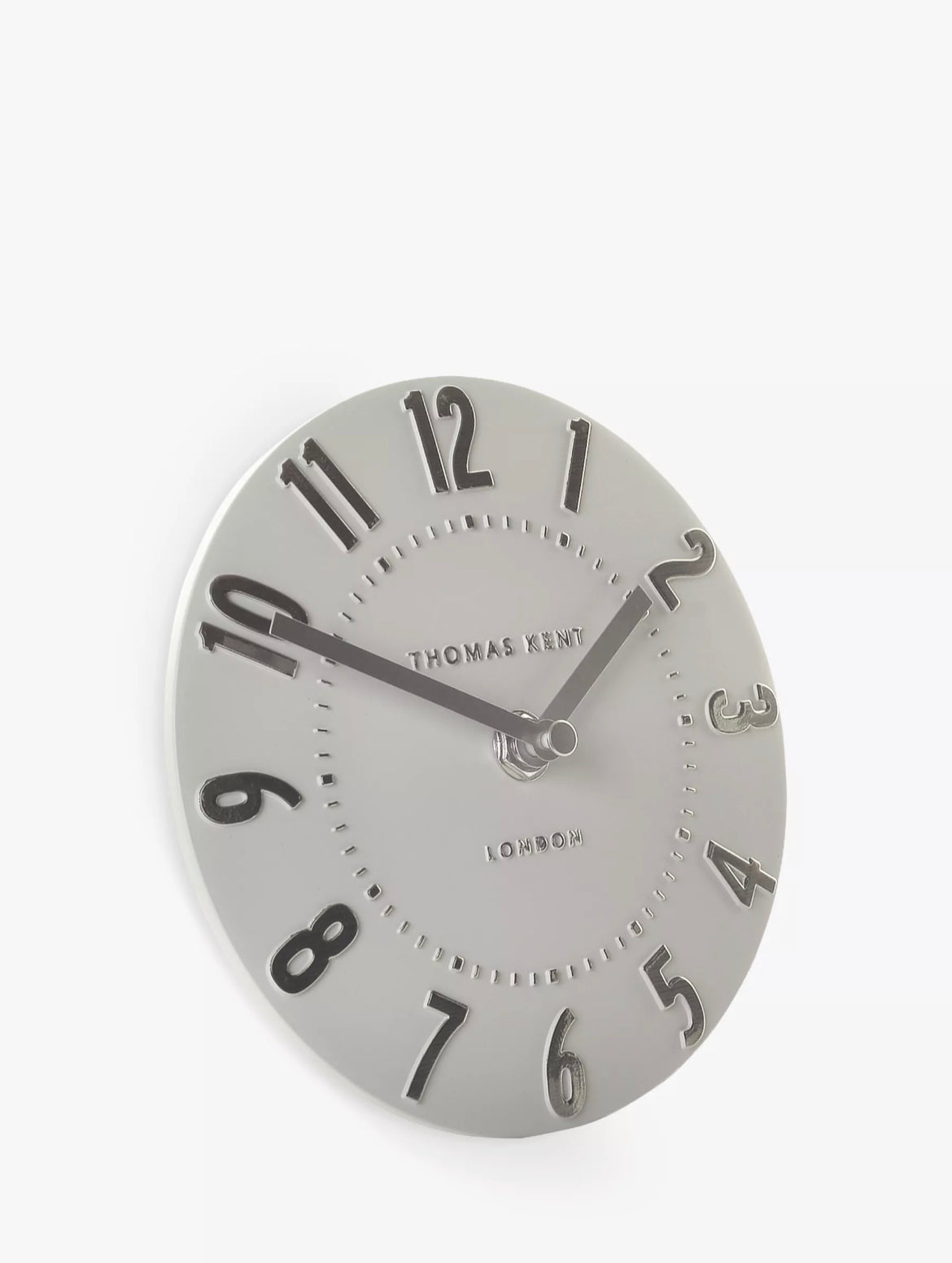 Mulberry Mantle Clock Silver Cloud 15cm