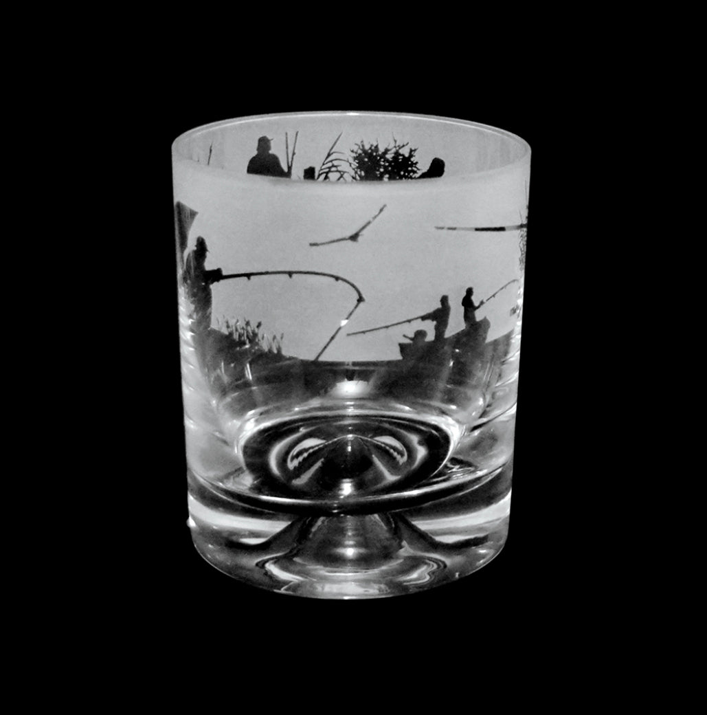 Fishing Scene Whiskey Tumbler
