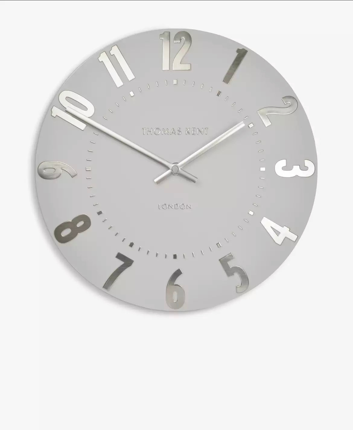 Mulberry Wall Clock Silver Cloud 12”