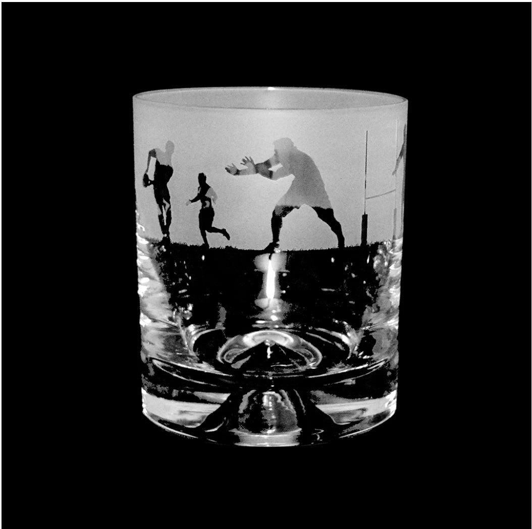 Rugby Scene Whiskey Tumbler