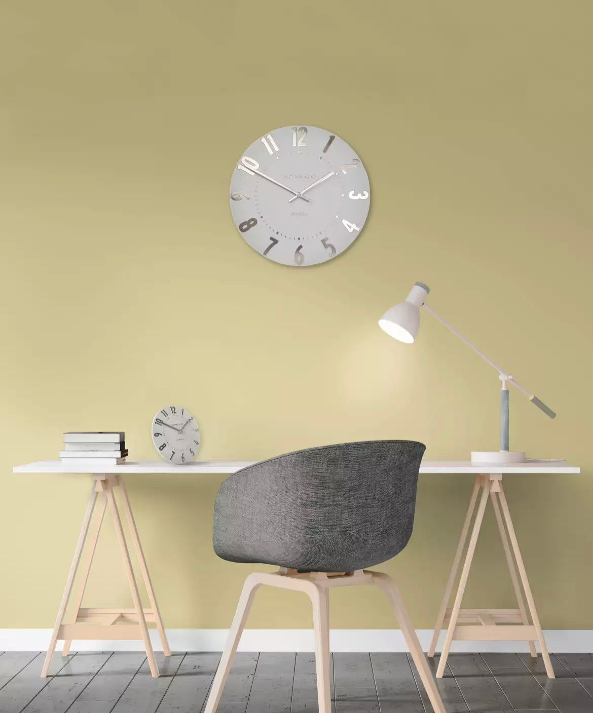 Mulberry Wall Clock Silver Cloud 12”