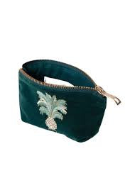 Elizabeth Scarlett - Pineapple Emerald Green - Velvet Coin Purse