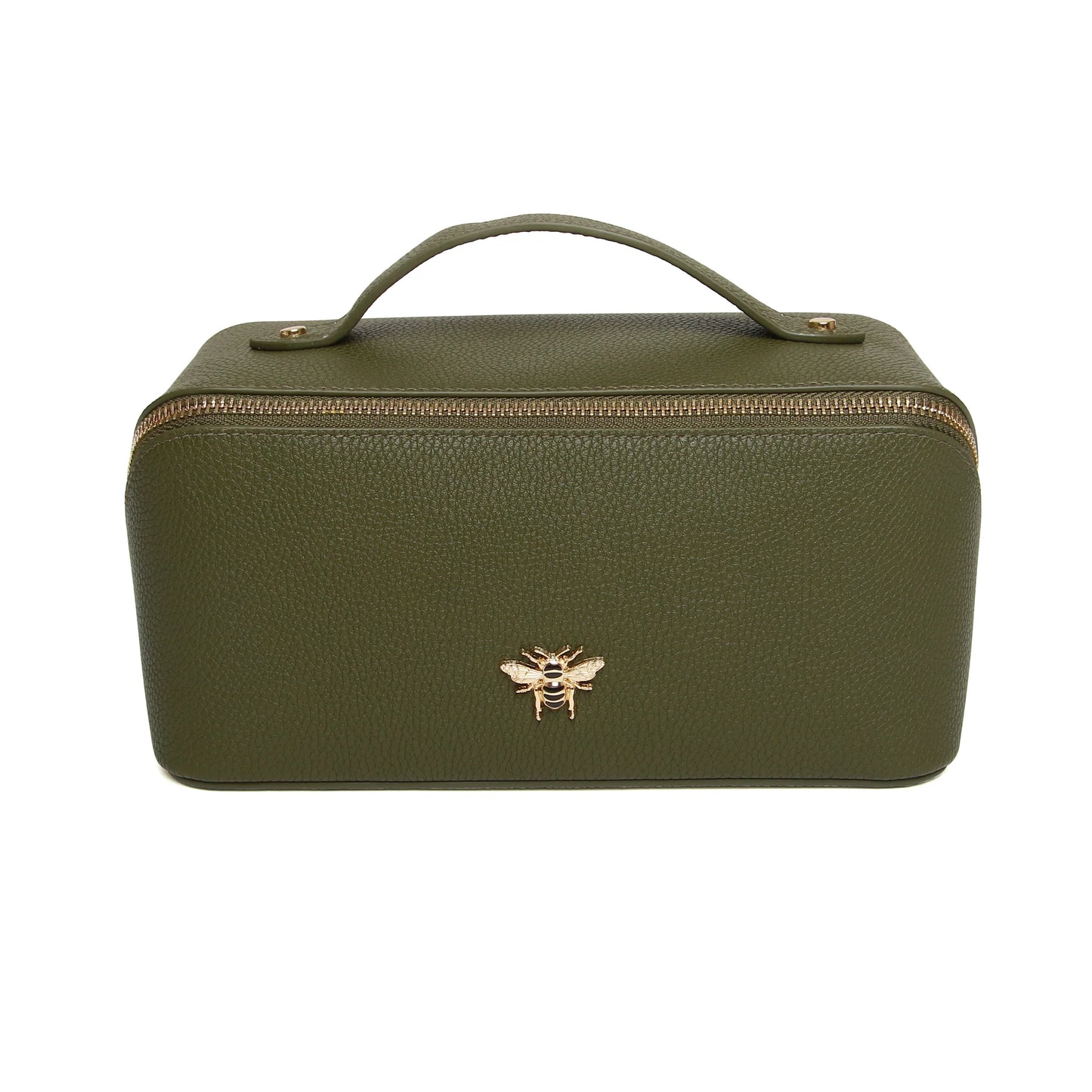 Alice Wheeler Train Case Olive Green