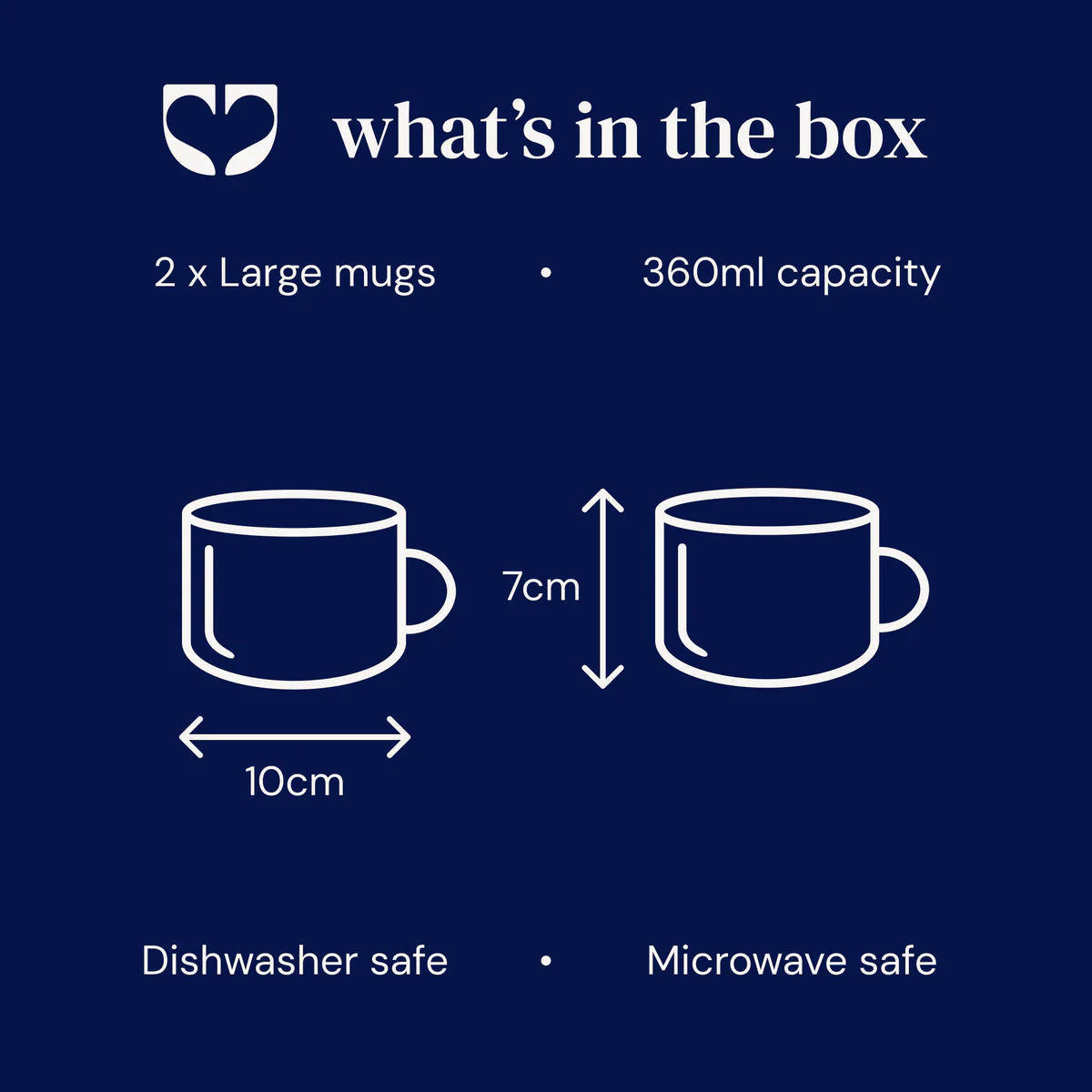 Kindred Rue Mug - Light Blue - Large (Set of 2)
