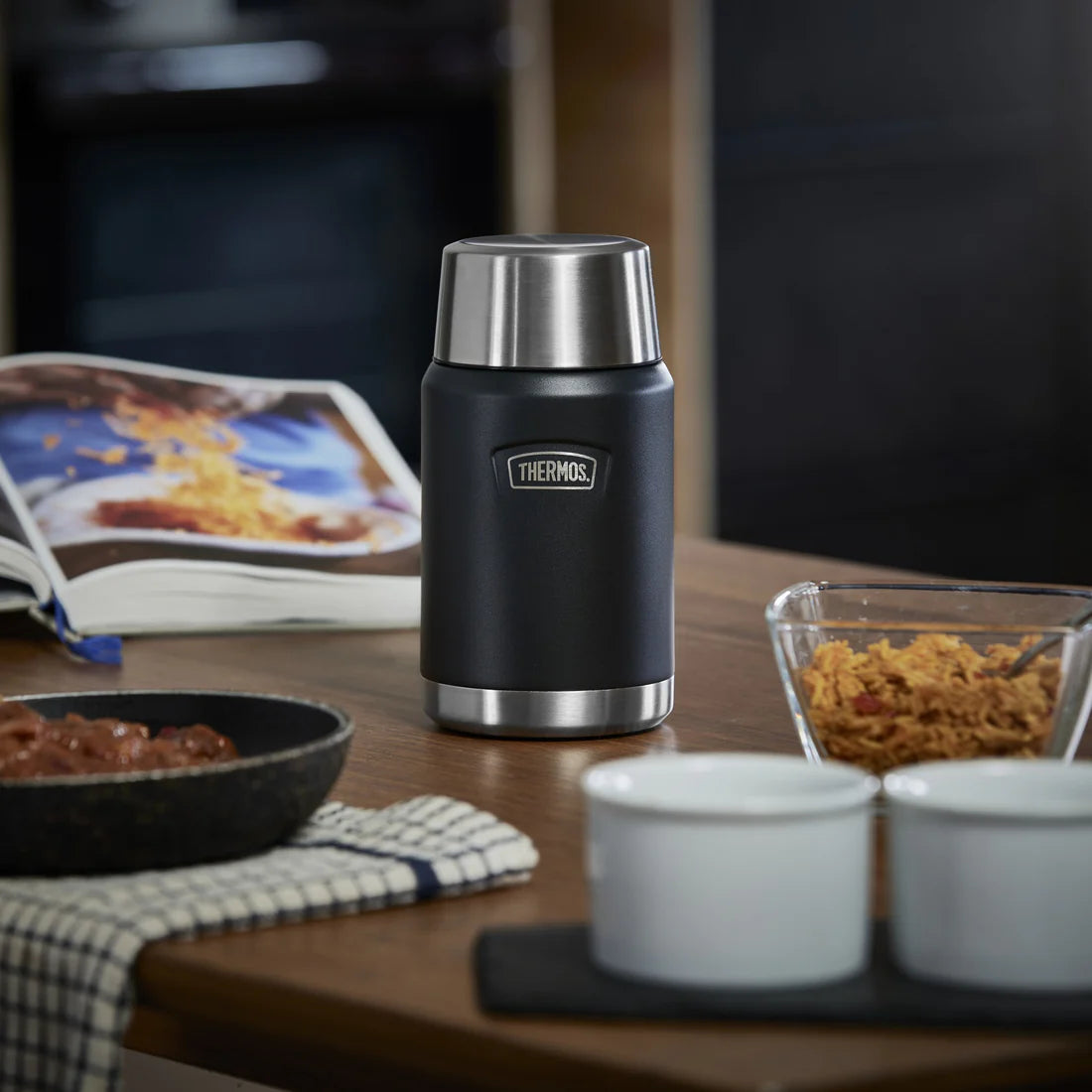Thermos Icon Food Flask 710ml - Granite Black