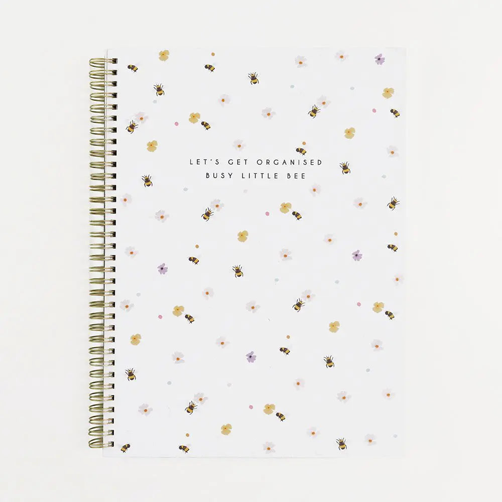 Bees & Flowers Spiral A4 Notebook