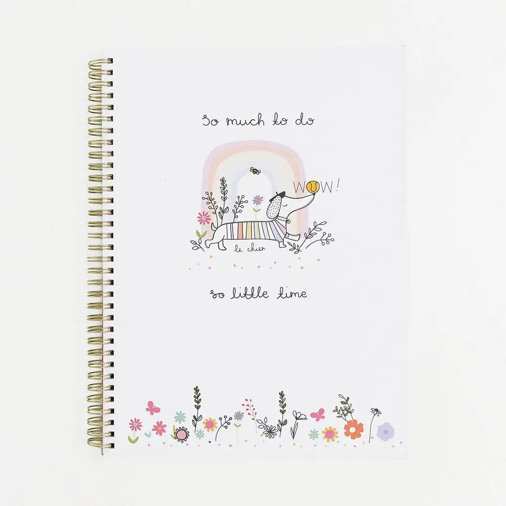 Sausage Dog Spiral A4 Notebook