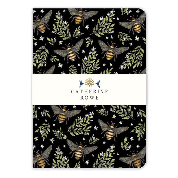 Honey Bee Pattern A5 Notebook