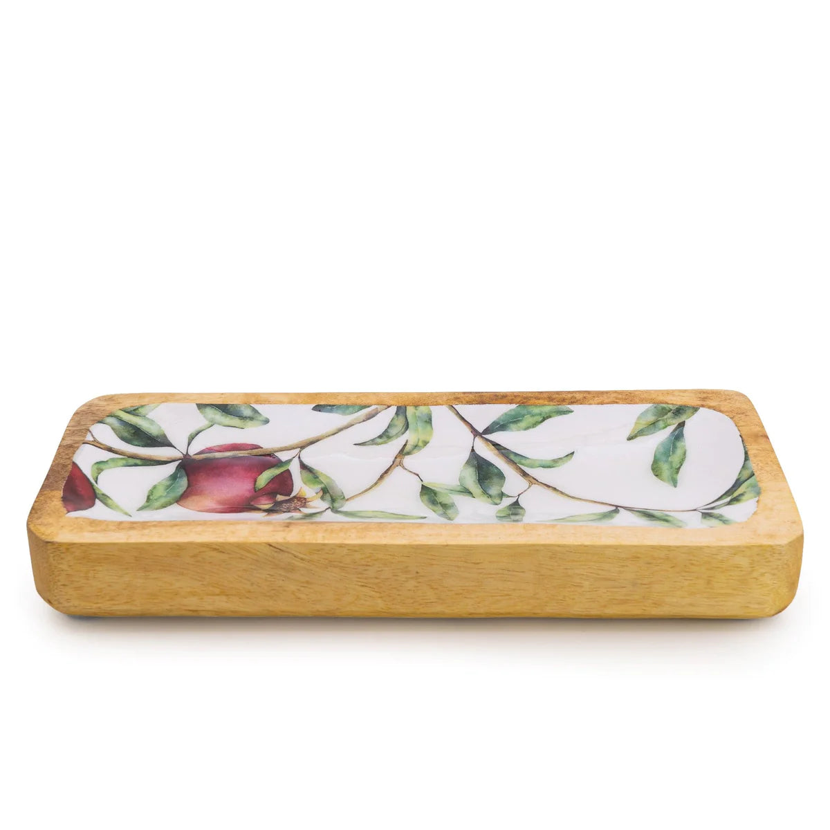 Pomegranate Serving Platter White