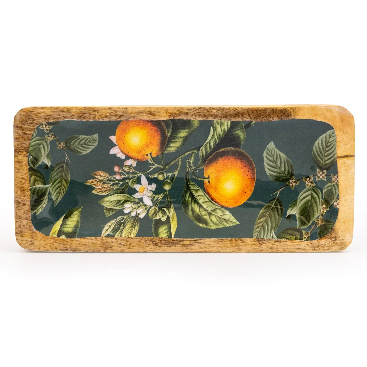 Orange Blossom Serving Platter Green