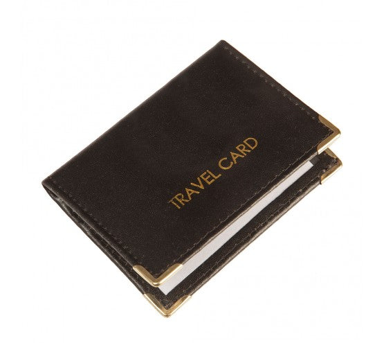 Leather Travel Card Holder - Various Colours