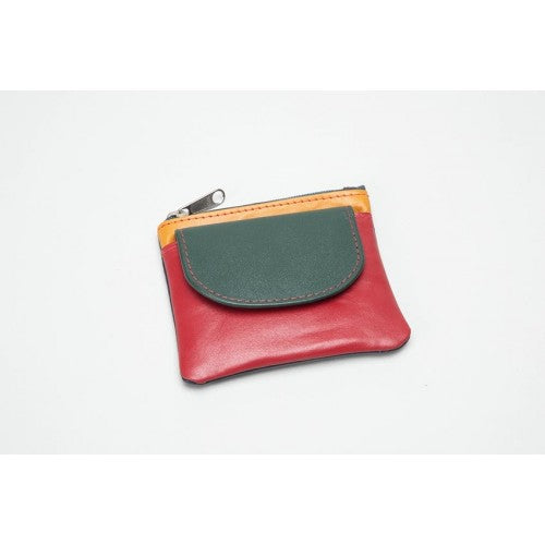 Leather Zip Top Purse