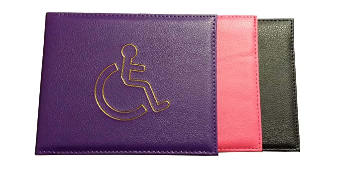 Leather Disabled Badge Permit Holder - Various Colours