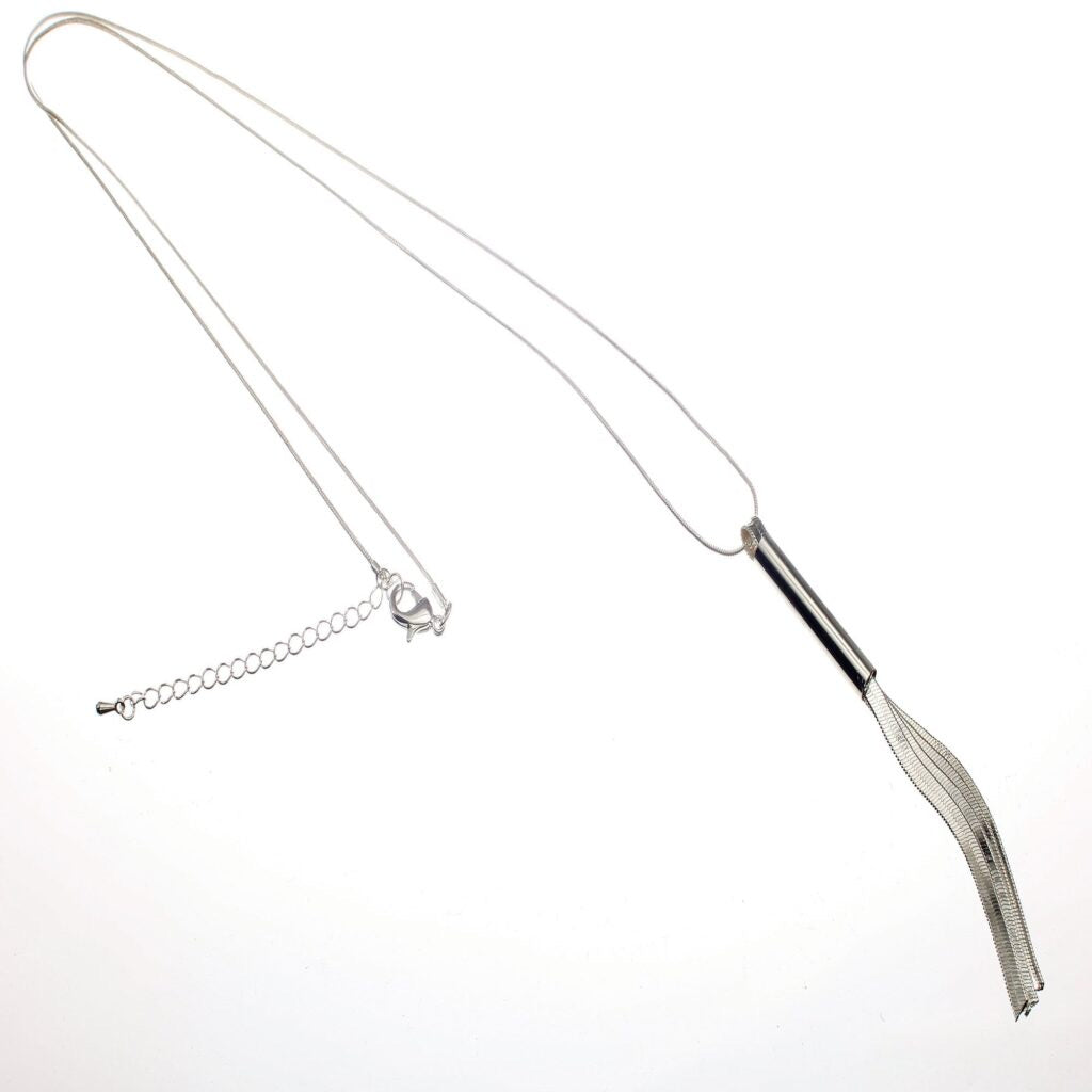 Long Tassel on Silver Chain