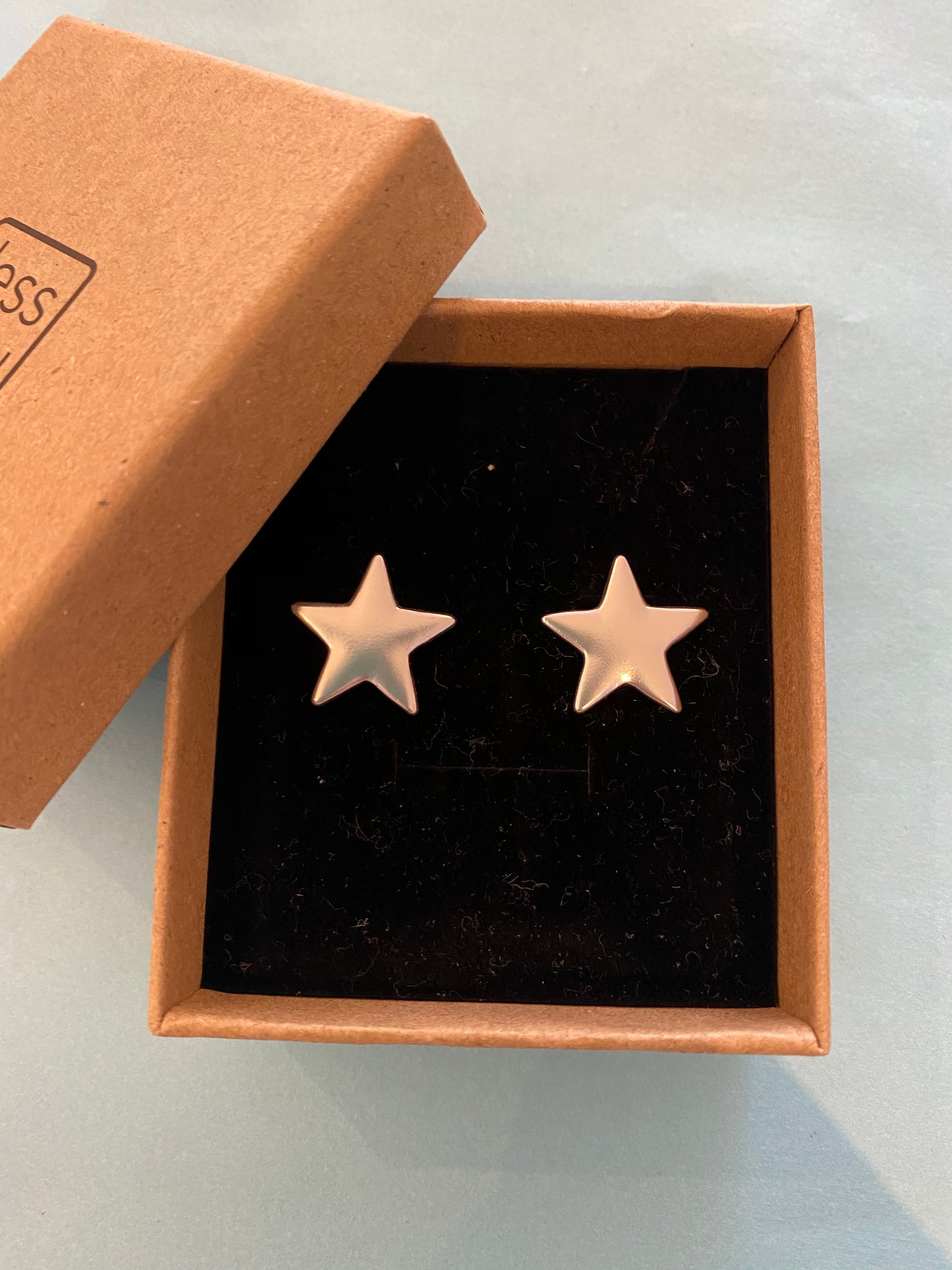 Earrings - Brushed Silver Star Stud Earrings