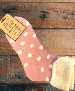 Cosy Toes Pink with Large White Dots The Bay Tree Home Gift