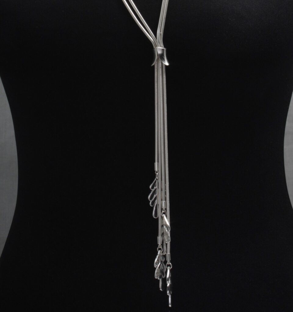 Long Cascading Leaves Necklace