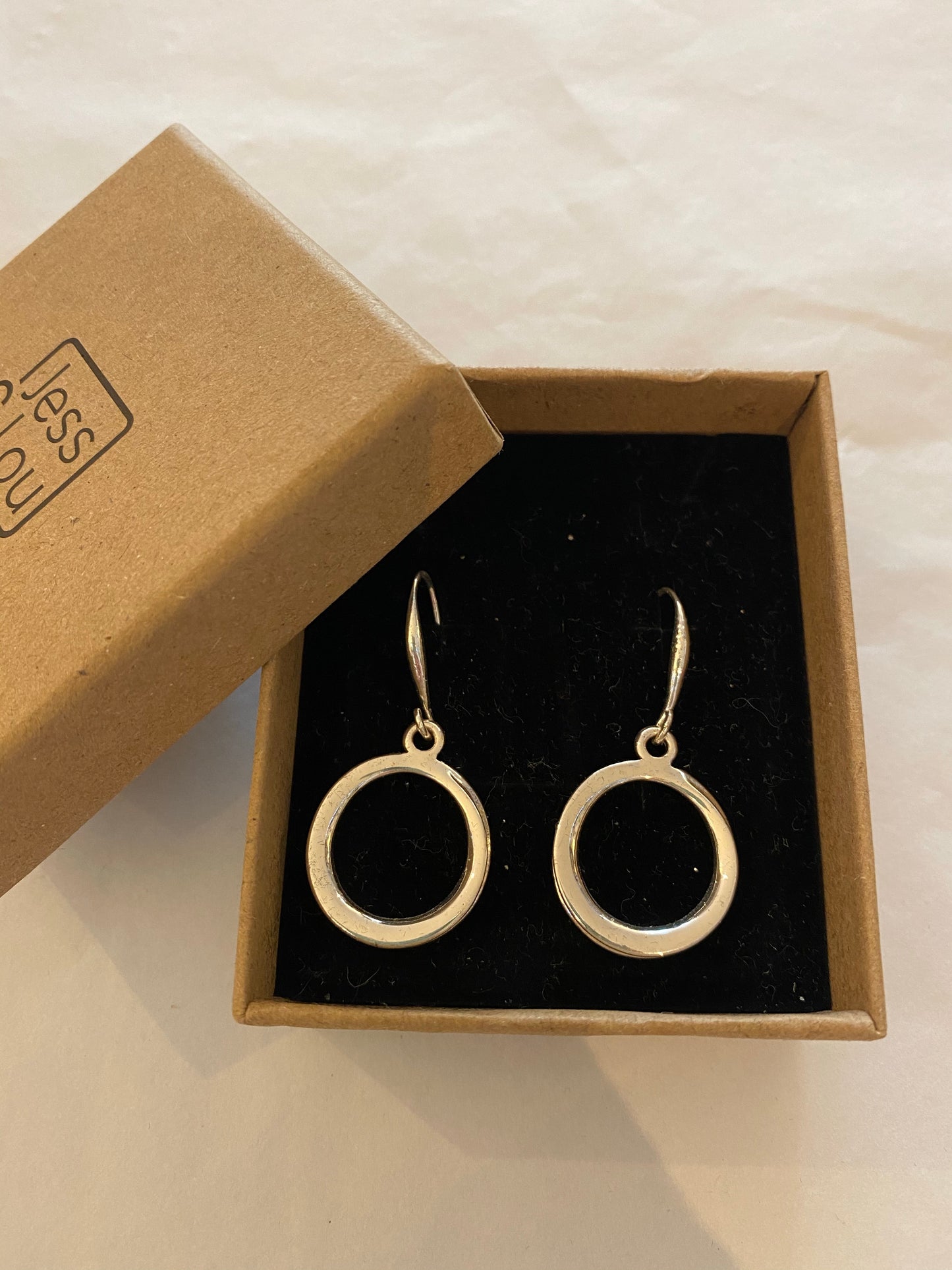 Earrings - Silver Circle Drop Earrings