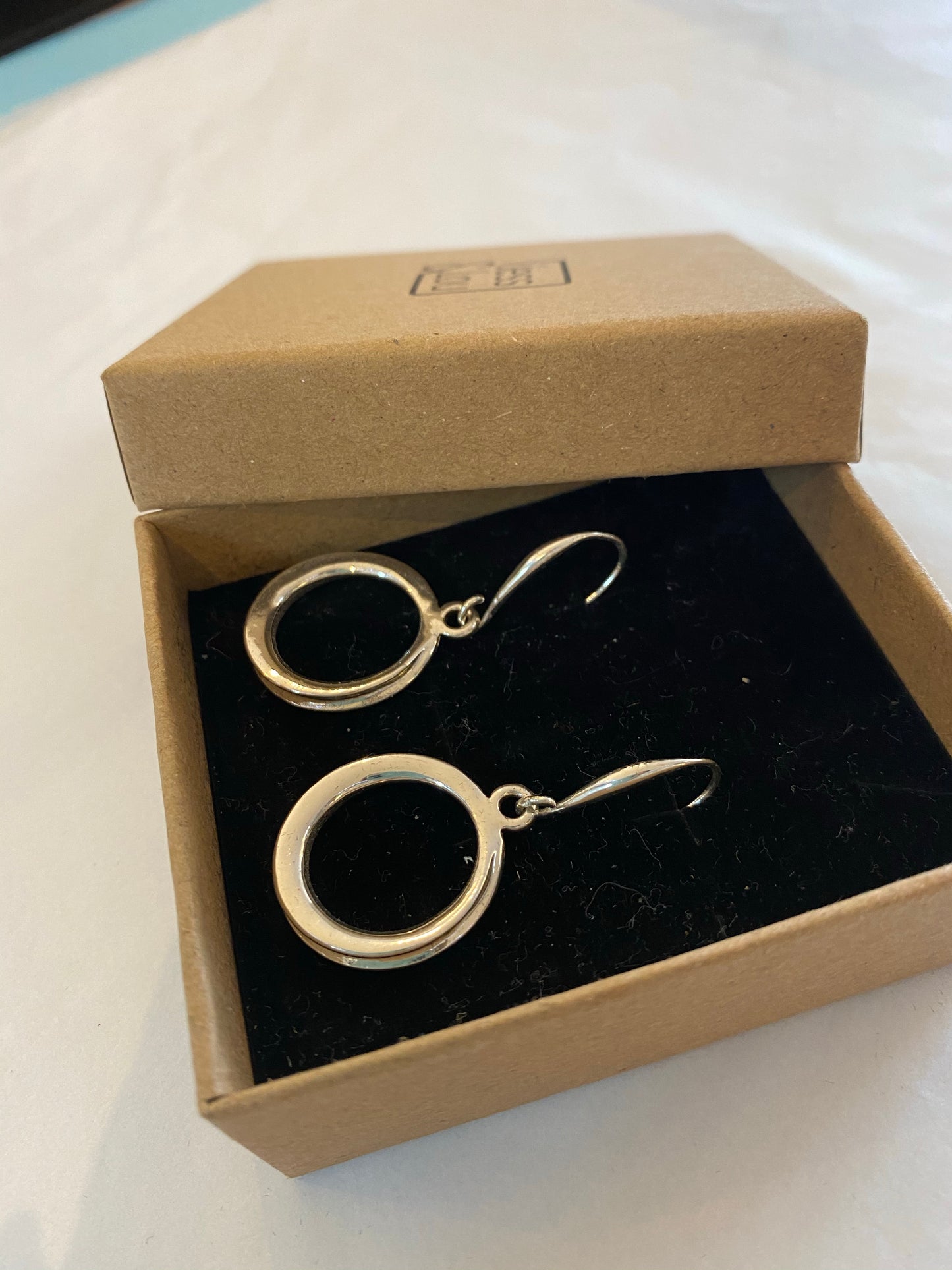 Earrings - Silver Circle Drop Earrings