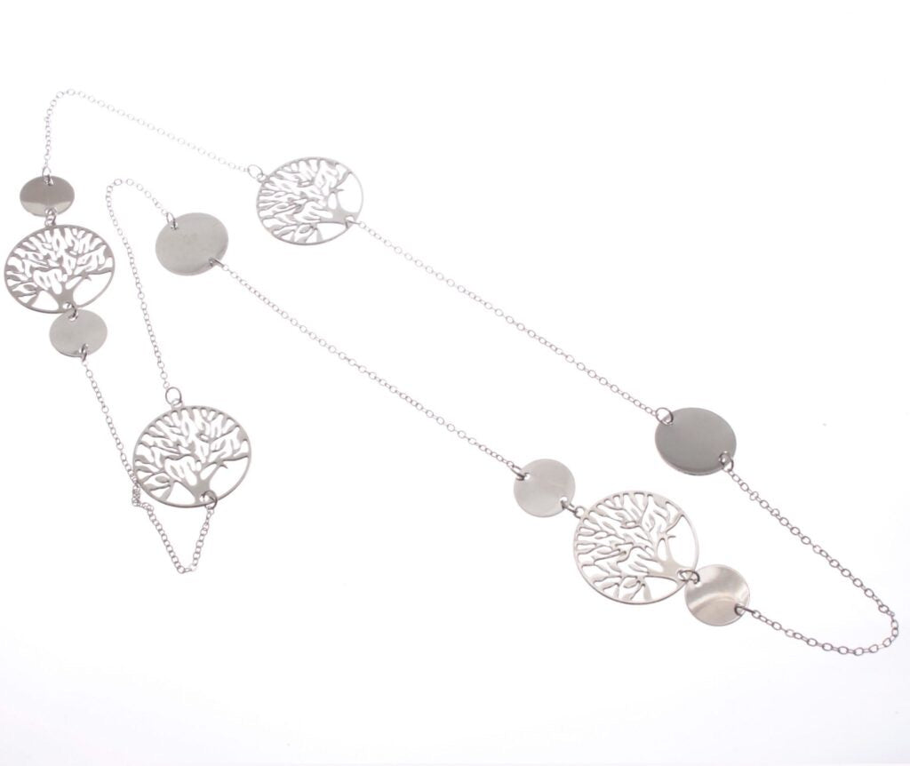 Long Tree of Life & Circles Necklace