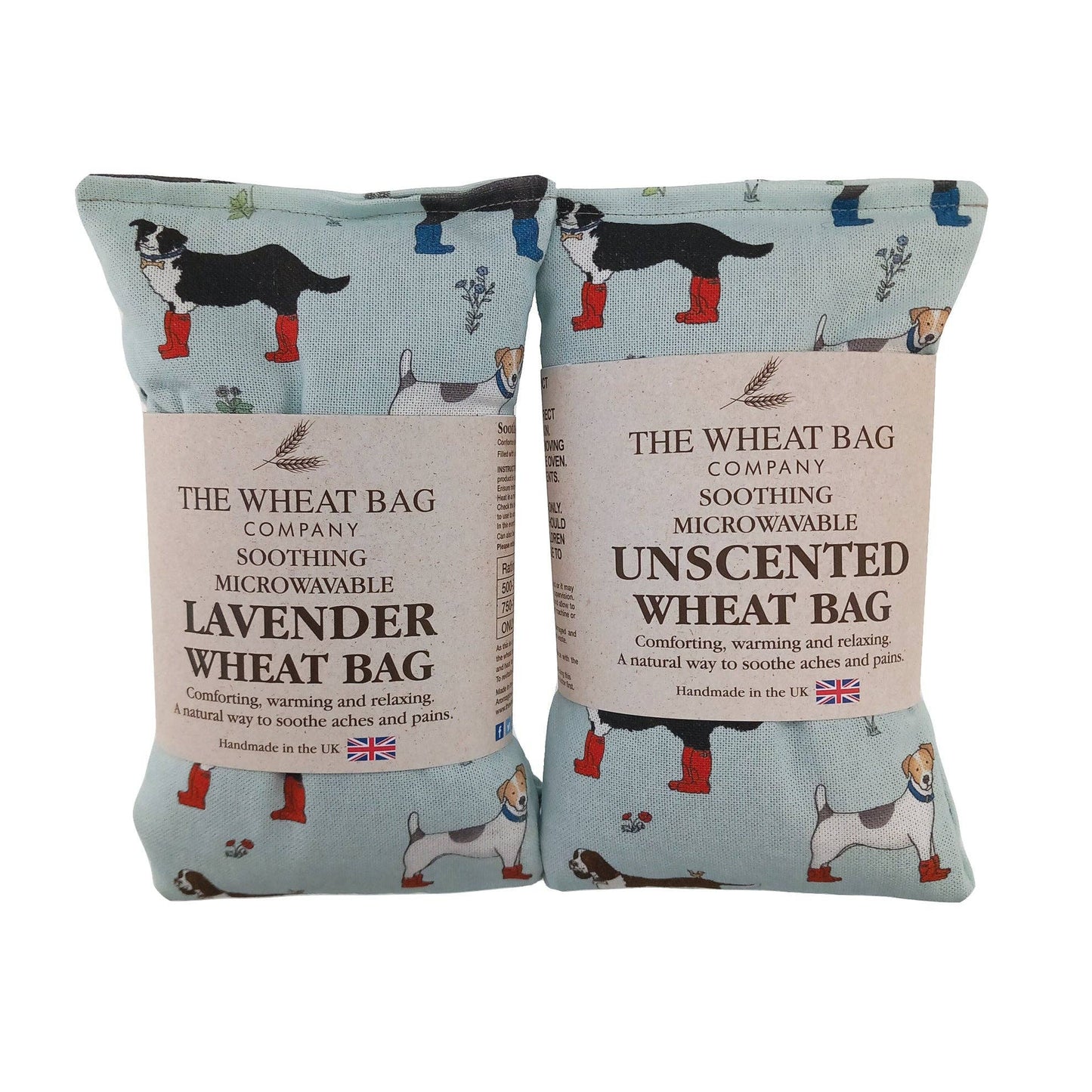 Wellie Boot Dogs Cotton Wheat Bag: Lavender