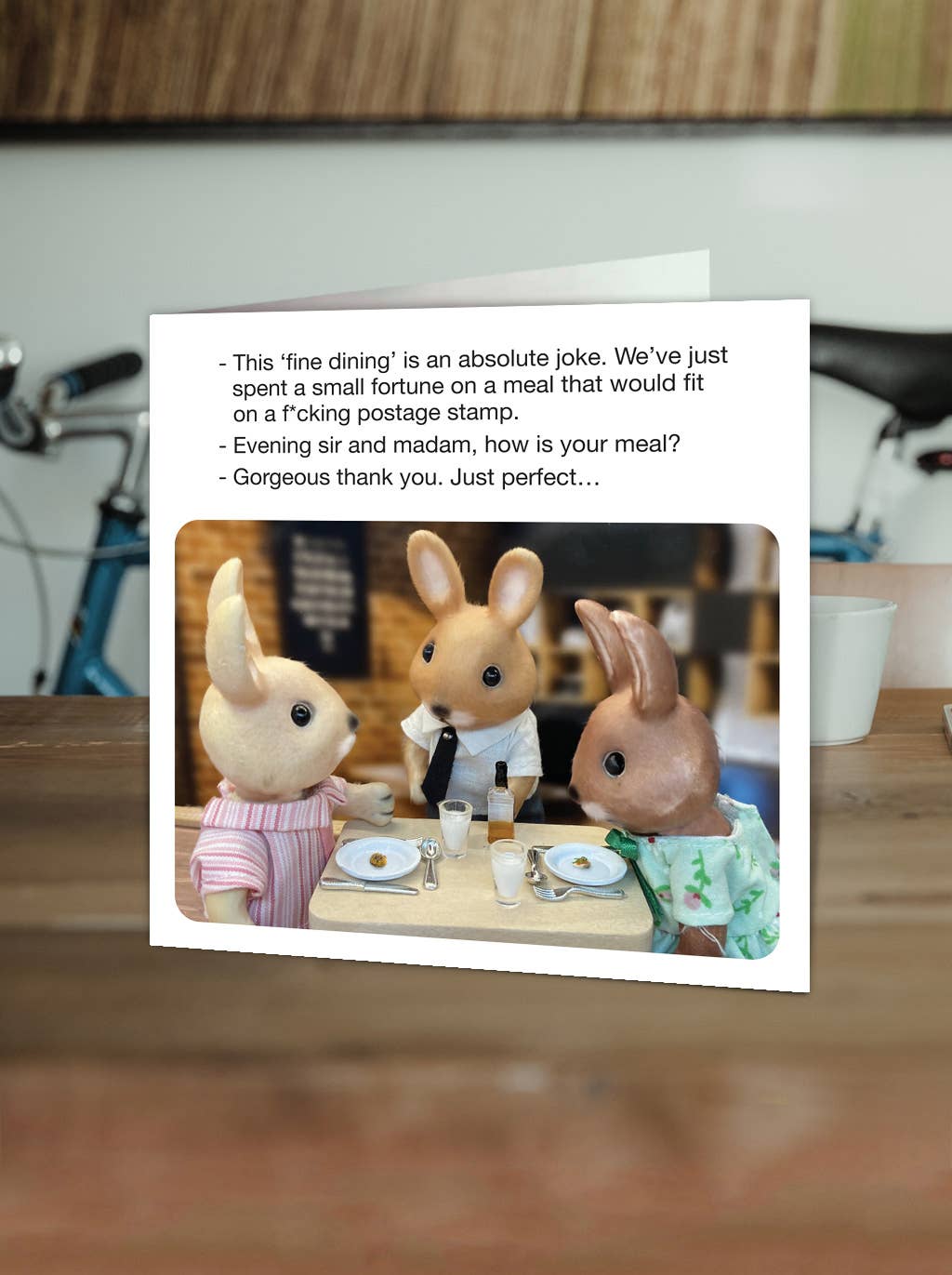 Funny Birthday Card - Fine Dining - by Forest_Fr1ends
