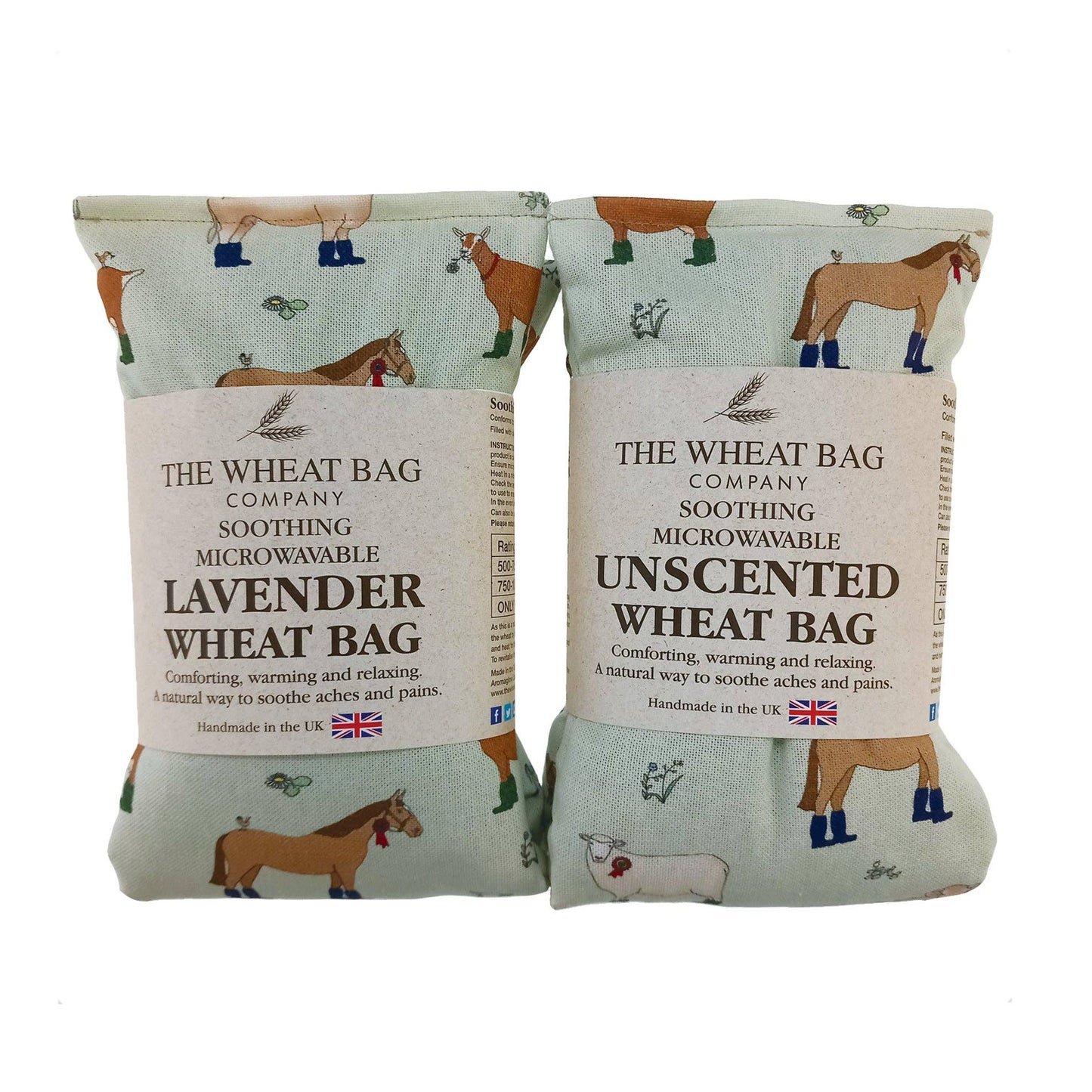 Wellie Boots Farmyard Cotton Wheat Bag: Unscented