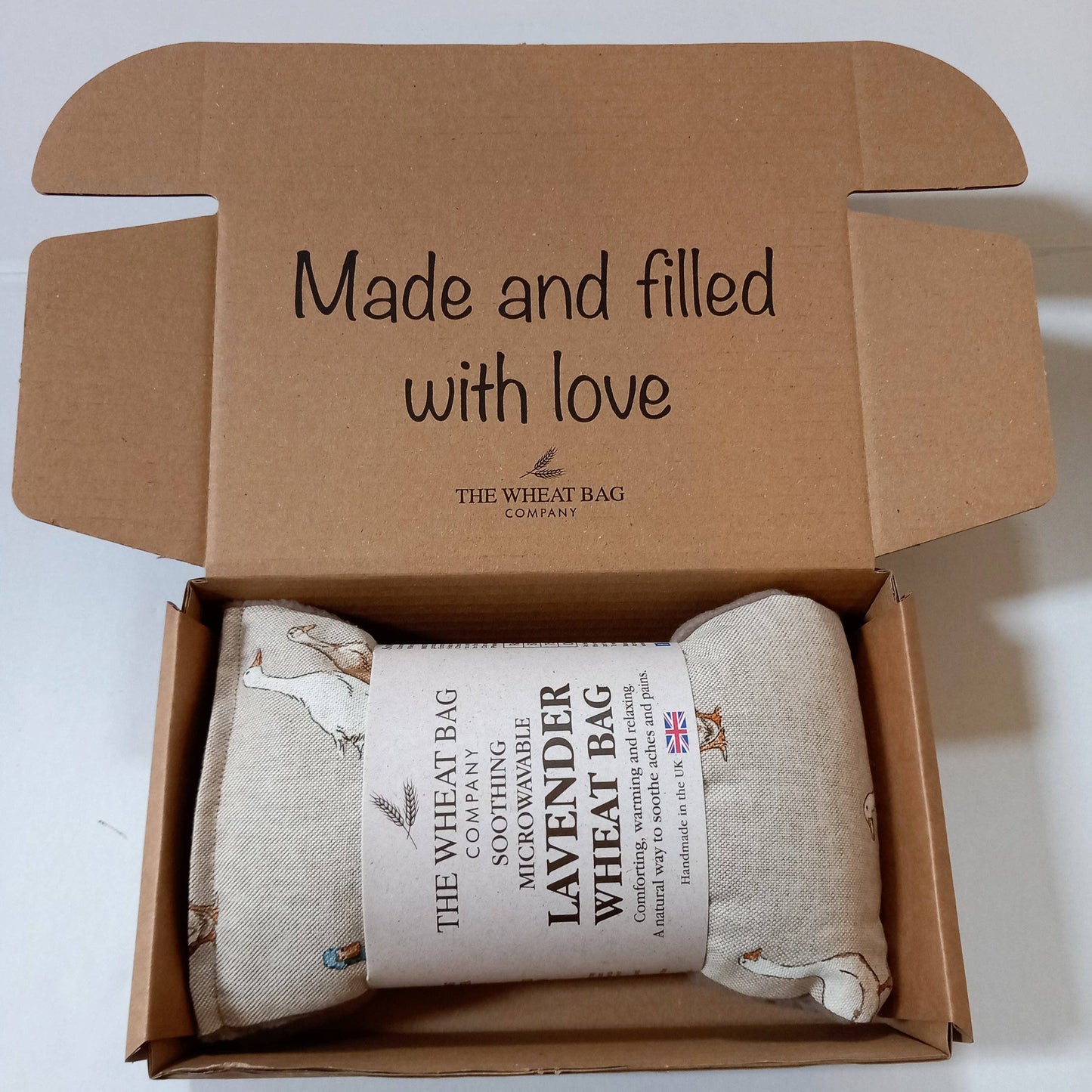 Ducks, Oatmeal - Duo Fabric Wheat Bag: Unscented