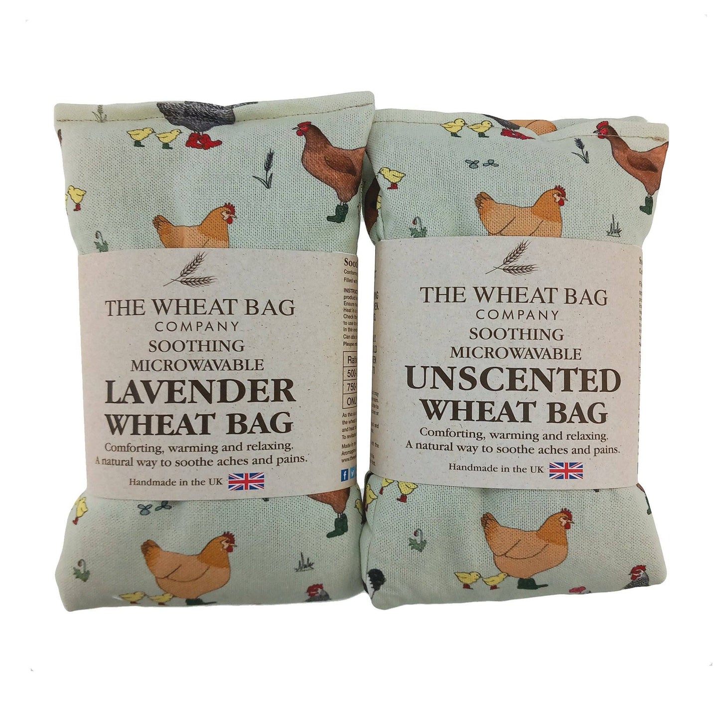 Wellie Boot Hens Cotton Wheat Bag: Lavender