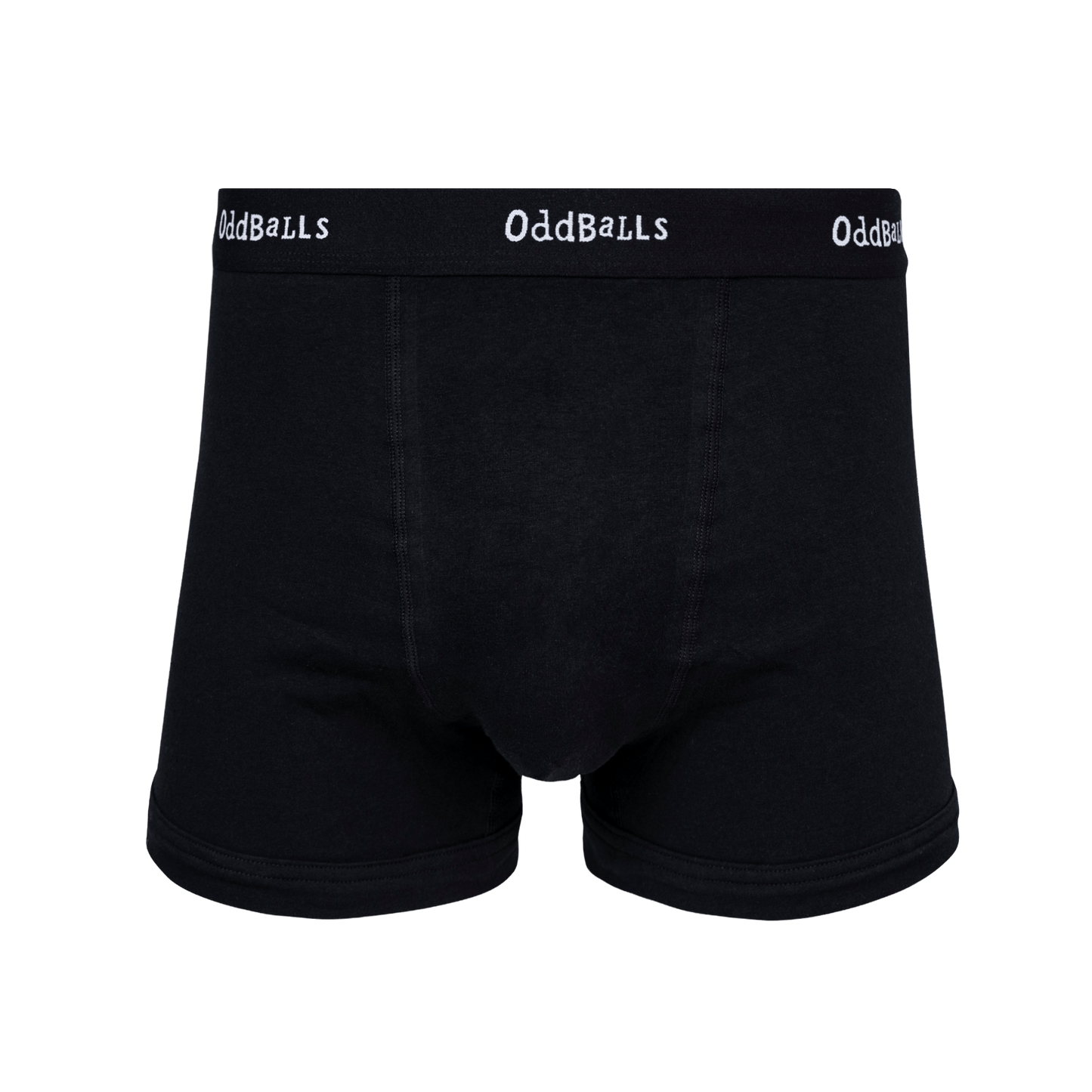 Classic Black - Mens Cotton Boxer Shorts: Large