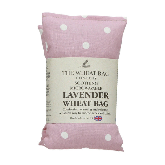 Dotty Pink Cotton Wheat Bag: Lavender