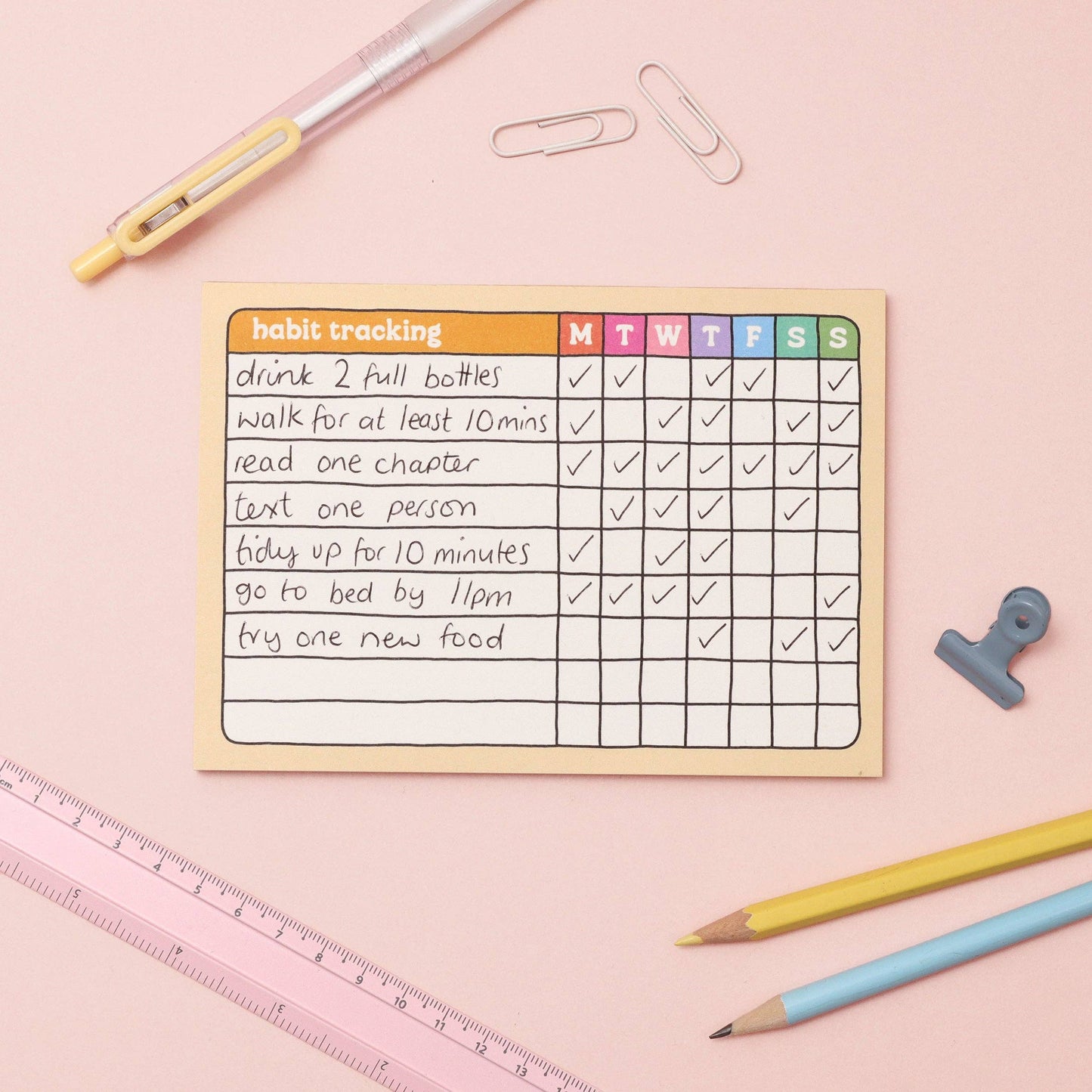 A6 Habit Tracker Notepad