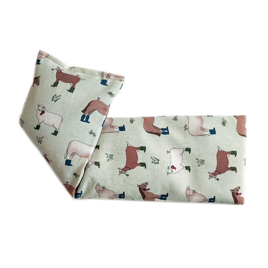 Wellie Boots Farmyard Cotton Wheat Bag: Unscented