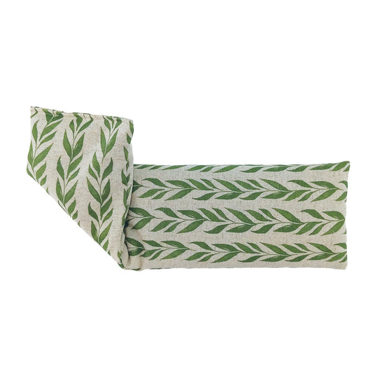 Green Leaf Linen/Cotton Wheat Bag: Lavender