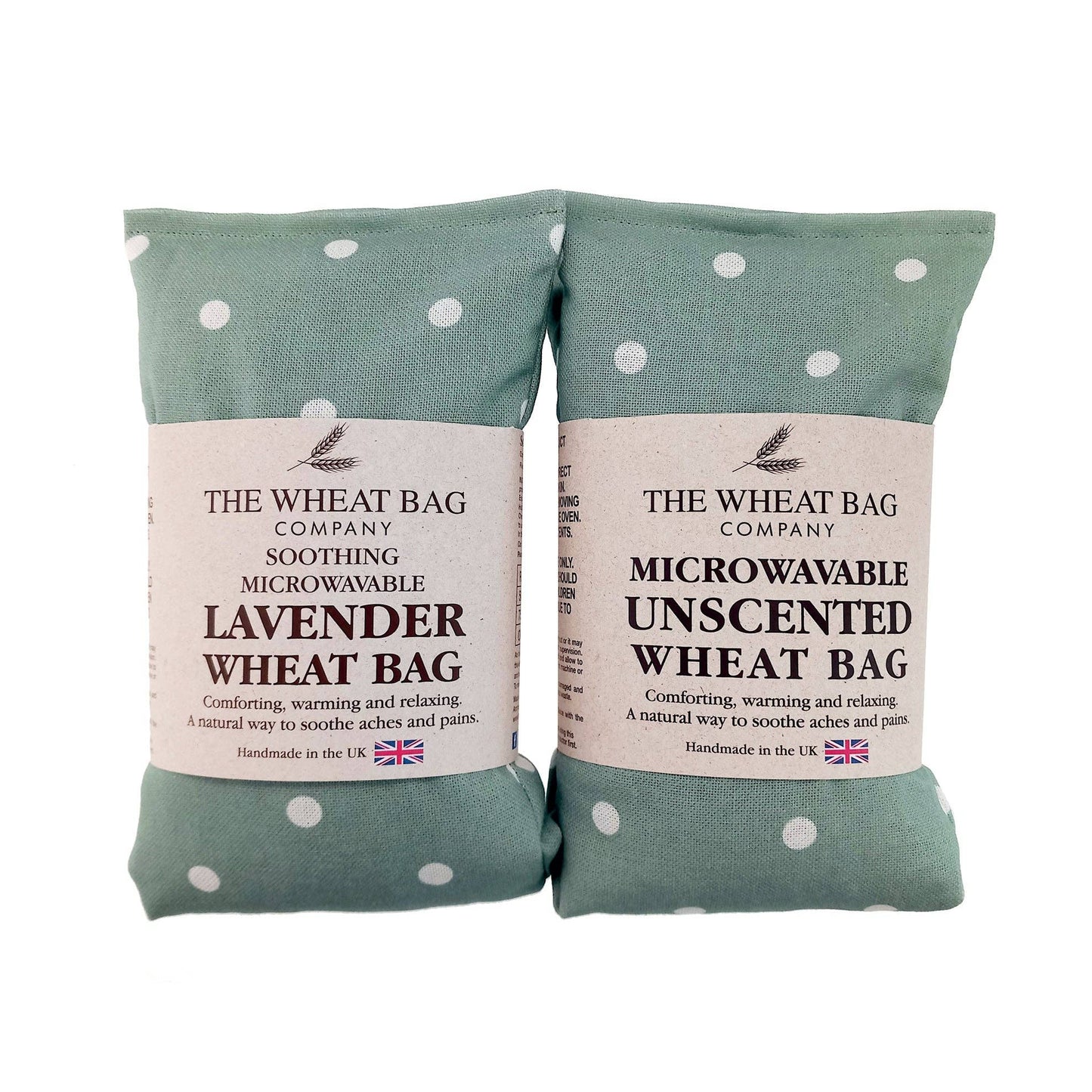 Dotty Teal Cotton Wheat Bag: Lavender