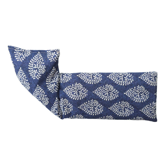 Fern Navy Linen/Cotton Wheat Bag: Unscented