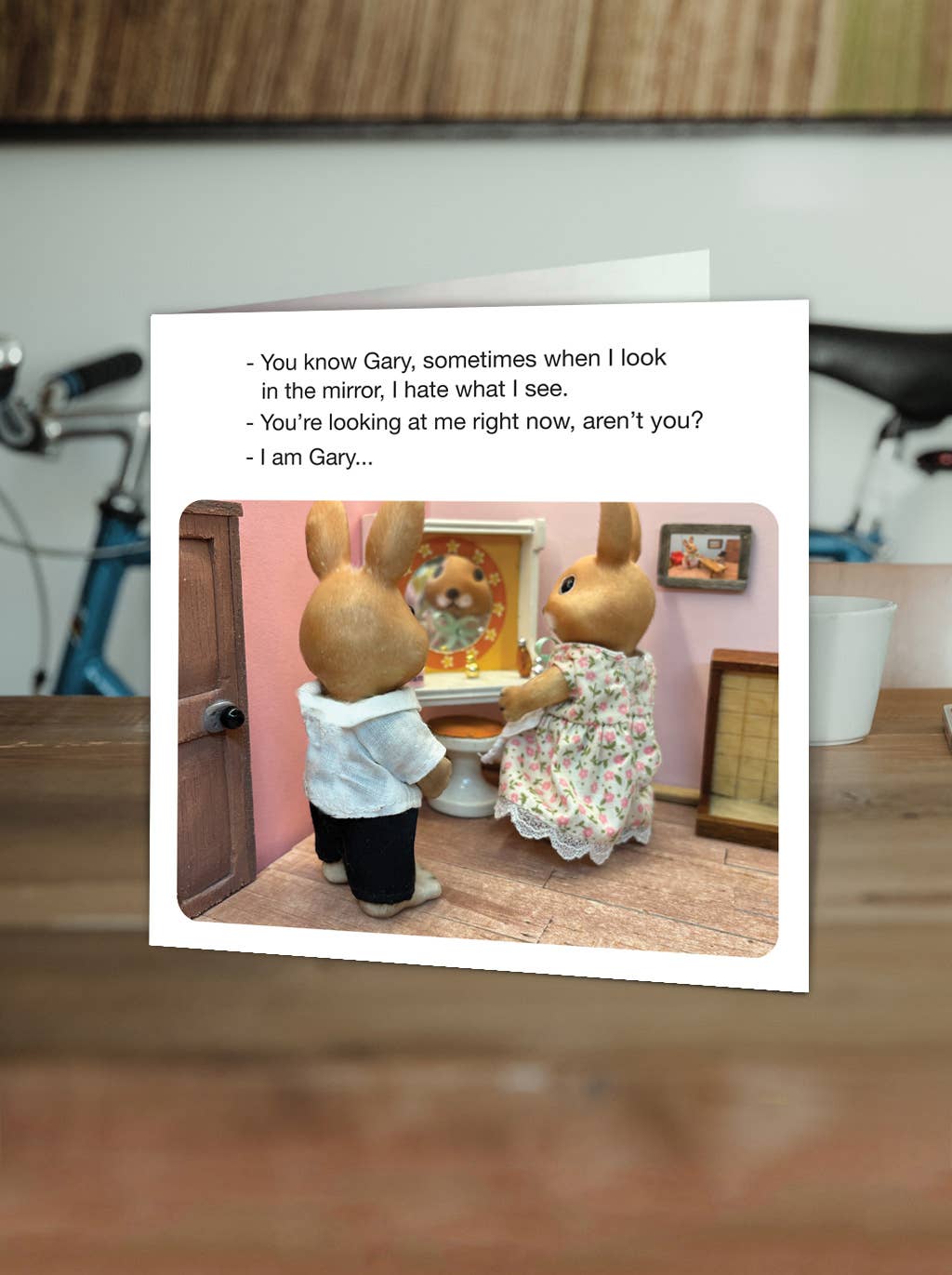 Funny Birthday Card - Look In The Mirror - by Forest_Fr1ends