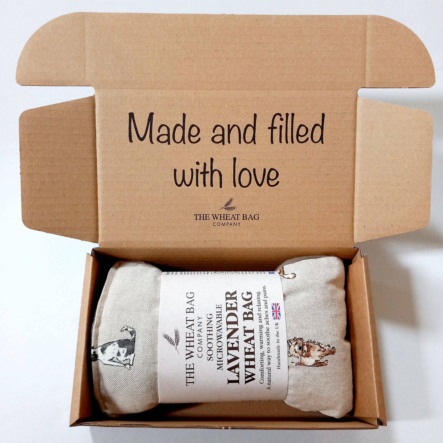 Shabby Dogs - Duo Fabric Wheat Bag: Lavender