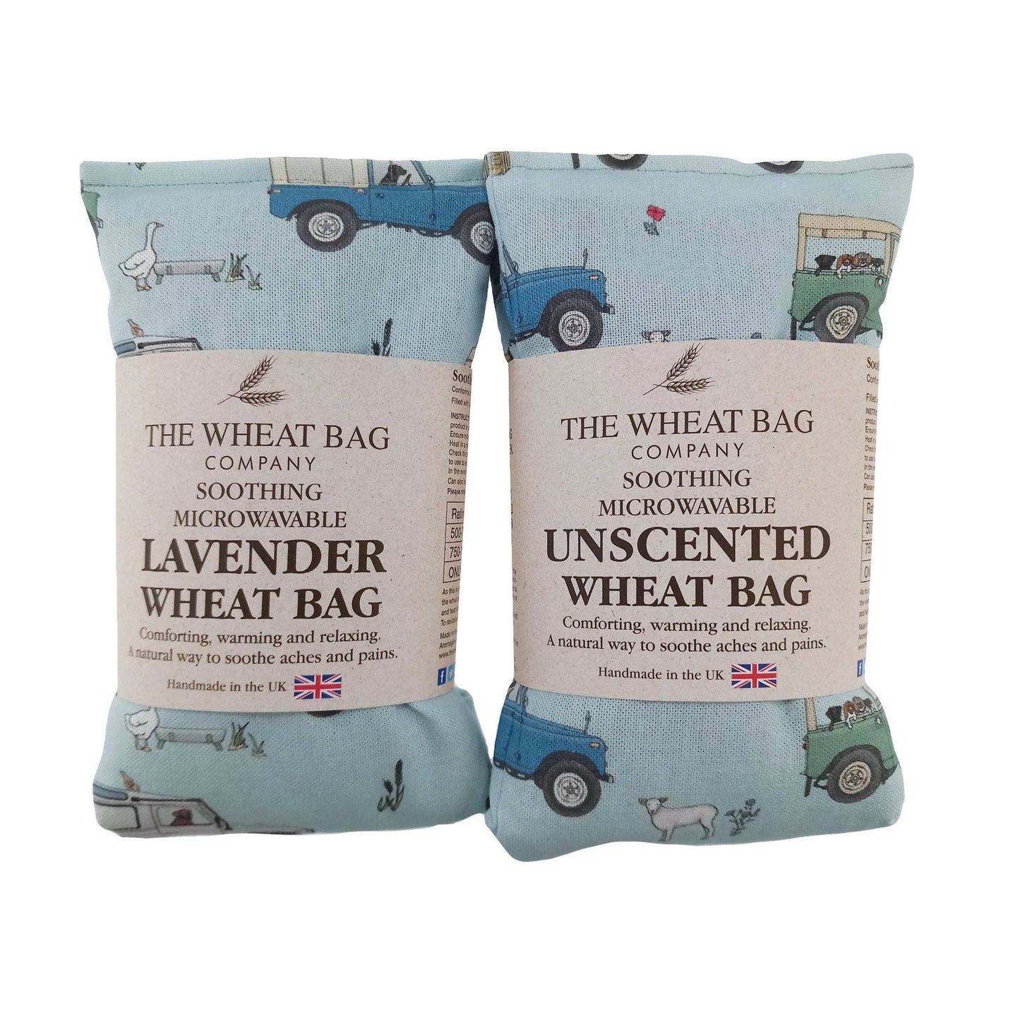 Wellie Boot Landrover Cotton Wheat Bag: Lavender