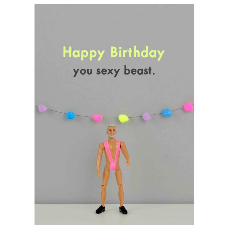 Sexy Beast | Happy Birthday | Cards for Men
