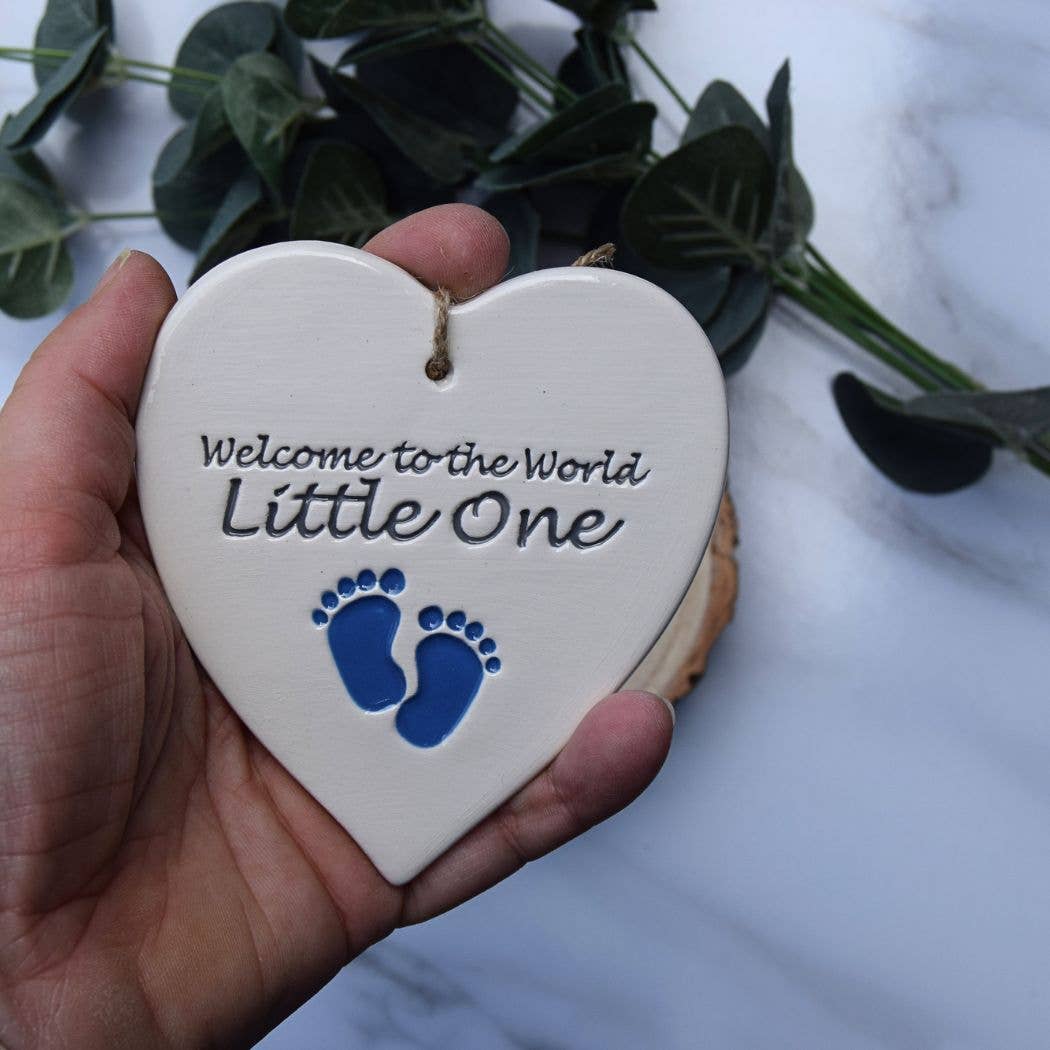 Baby - Welcome to the World - Handmade ceramic heart