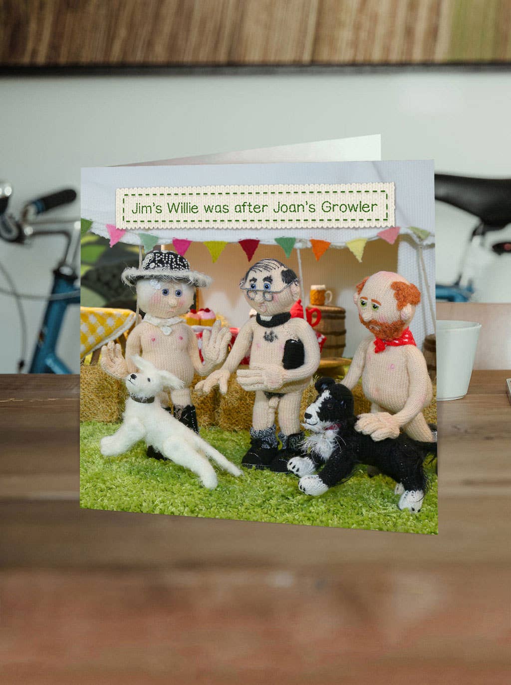 Funny Birthday Card - Willie After Growler by Nudinits