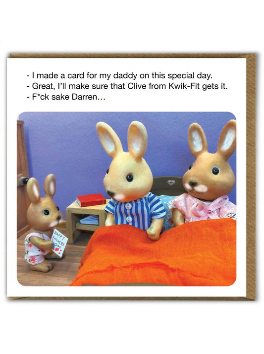 Funny Father's Day Card - Clive Kwick-Fit by Forest Fr1ends