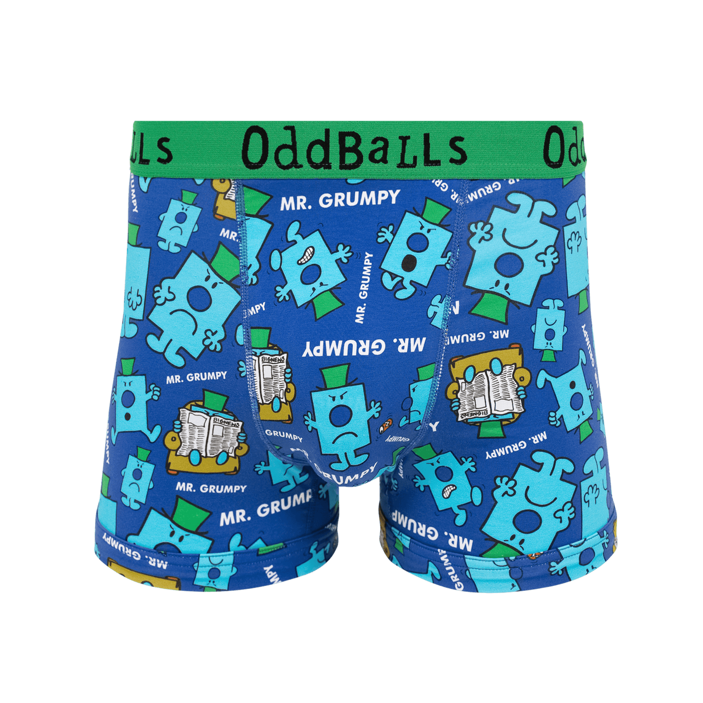Mr Grumpy  - Mr Men - Mens Cotton Boxer Shorts: Large