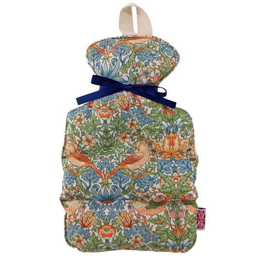 Wheat Bottle - William Morris Strawberry Thief, Sky