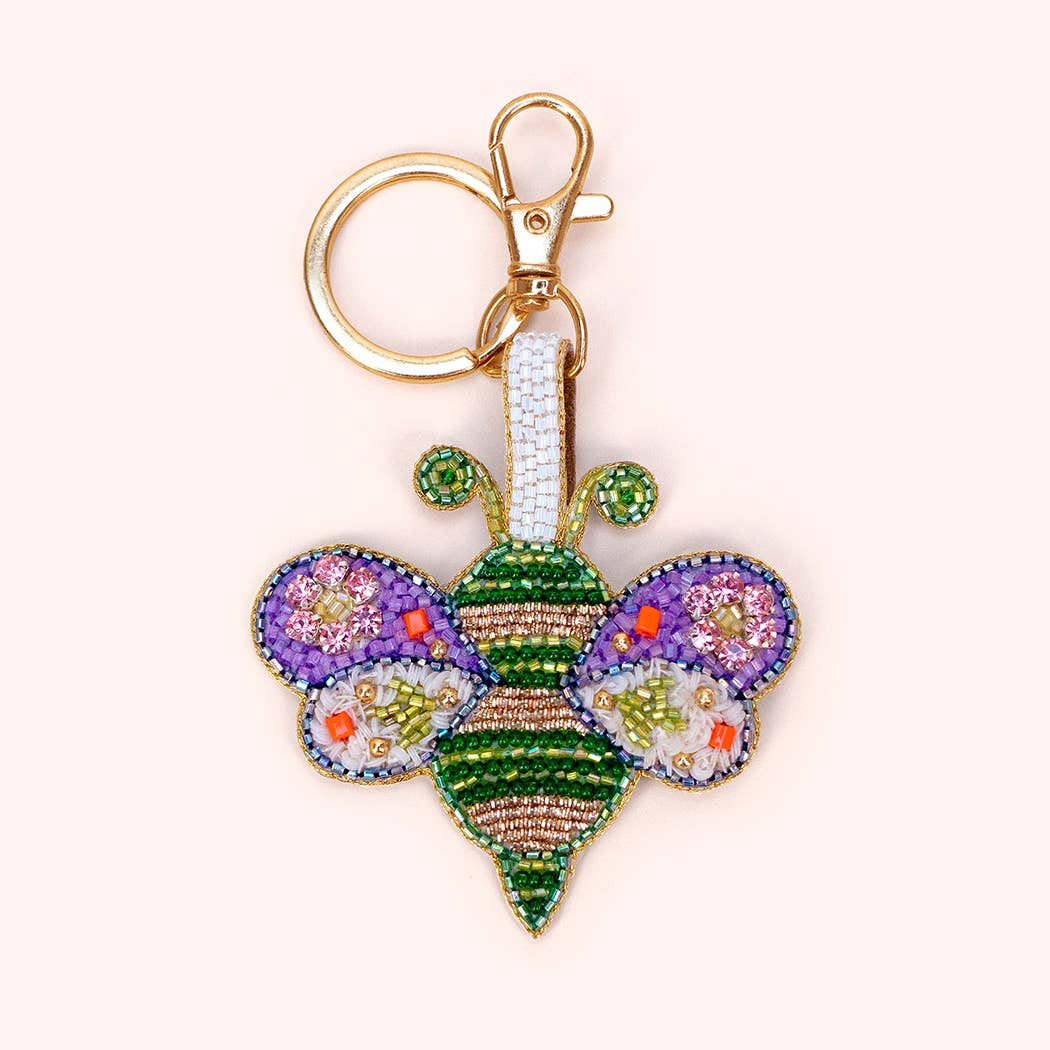 Beaded Keyring - Brilliant Bumblebee: Beaded Bee