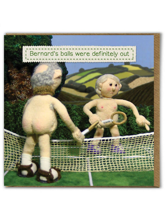 Funny Birthday Card - Balls Were Out by Nudinits