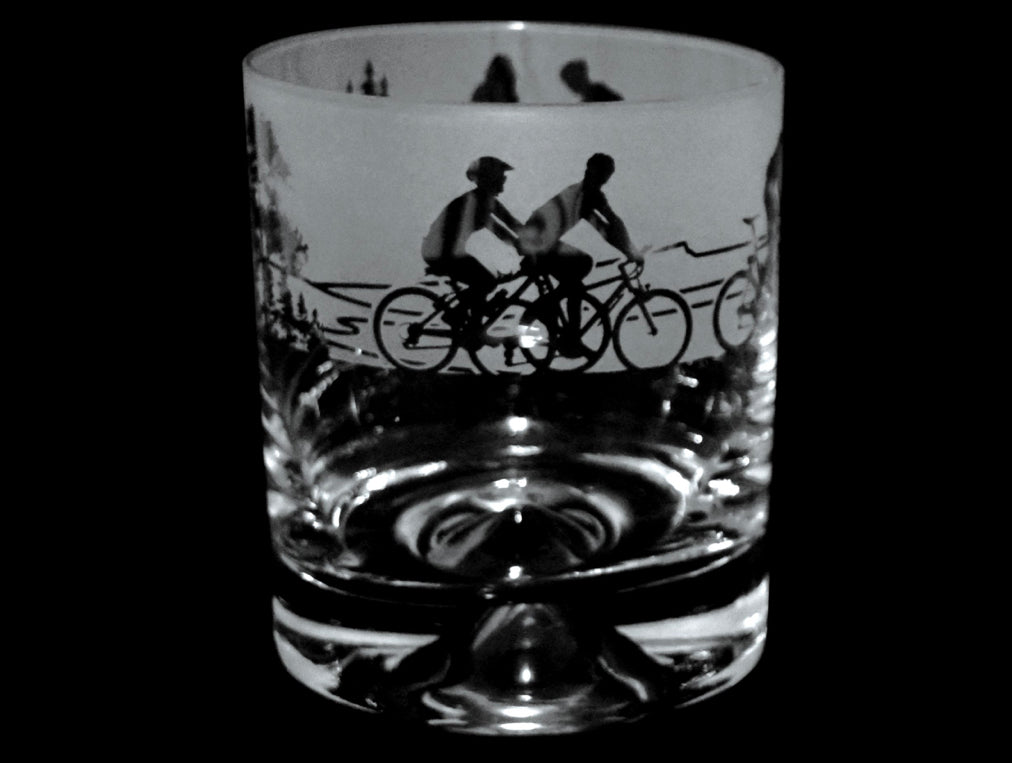 Cycling Scene Whiskey Tumbler